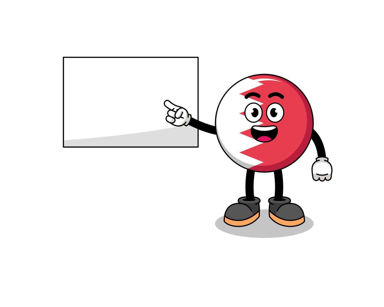 bahrain flag illustration doing a presentation vector