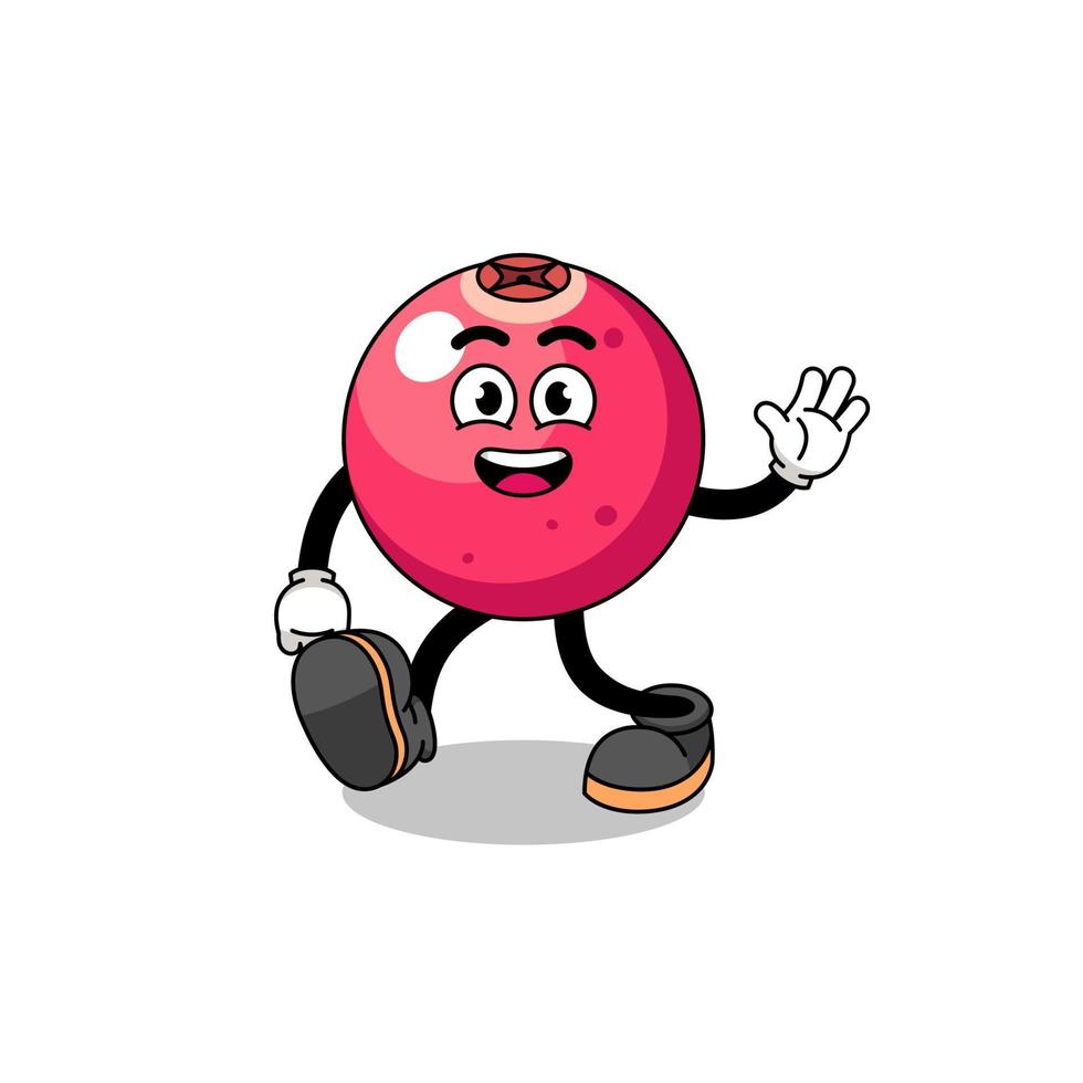 cranberry cartoon walking vector