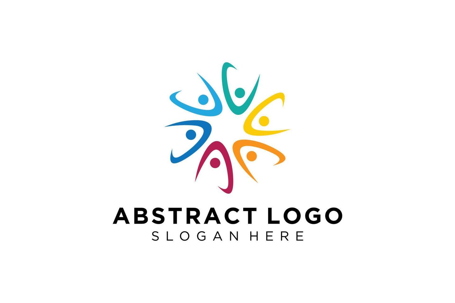 Vector abstract people and family logo collection,people icons, health logo template, care symbol.