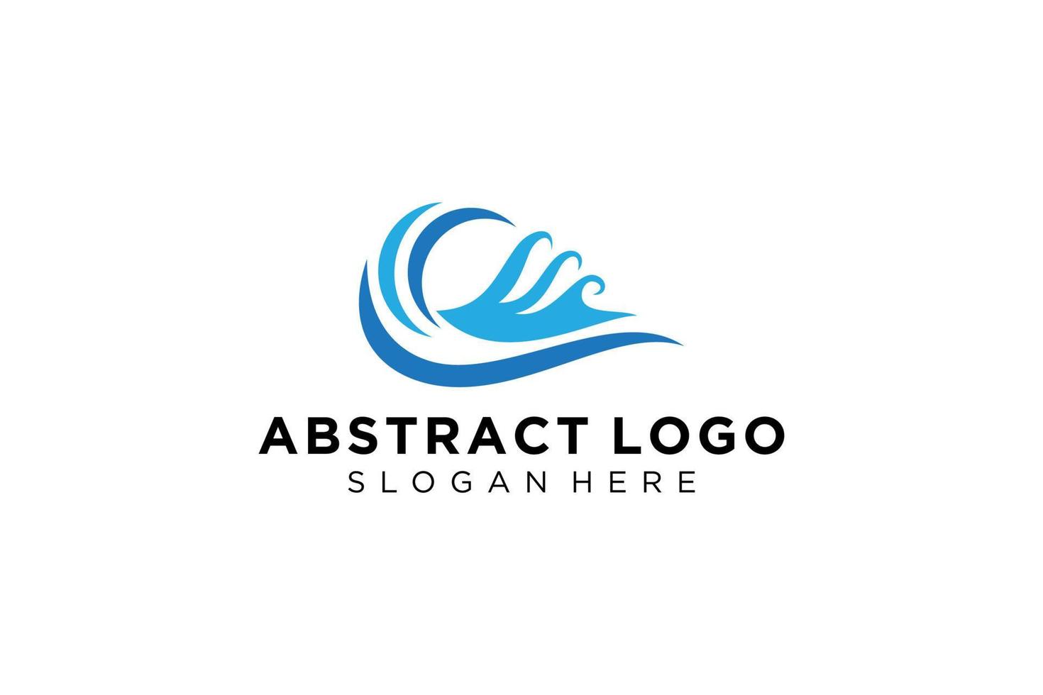 Abstract water wave splash logo symbol and icon design. vector