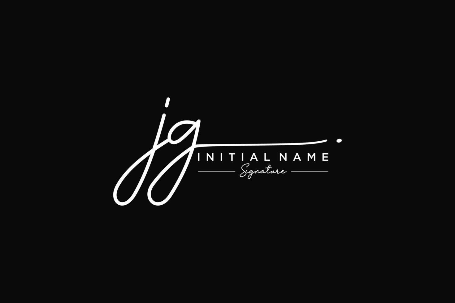 Initial JG signature logo template vector. Hand drawn Calligraphy lettering Vector illustration.
