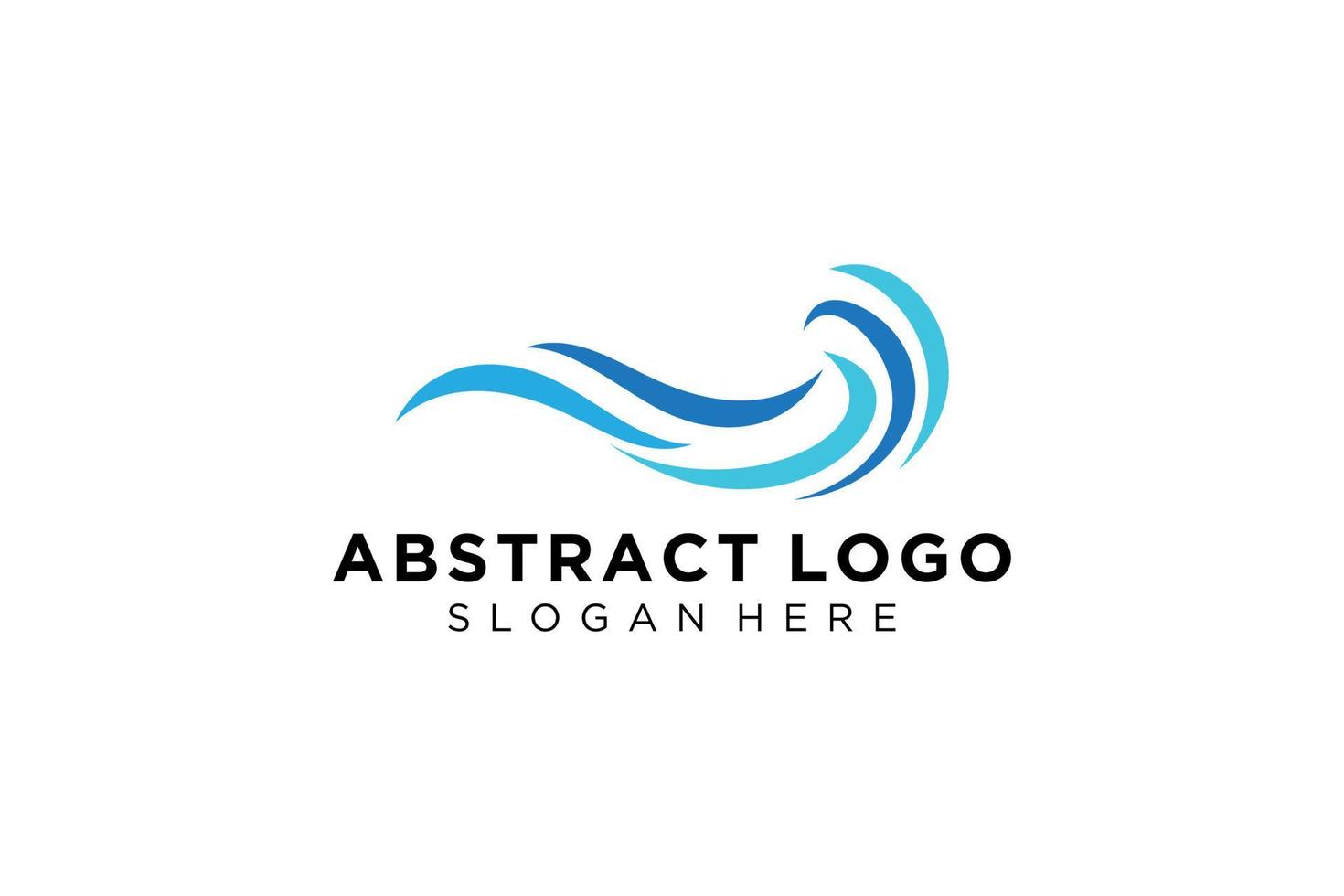 Abstract water wave splash logo symbol and icon design. vector