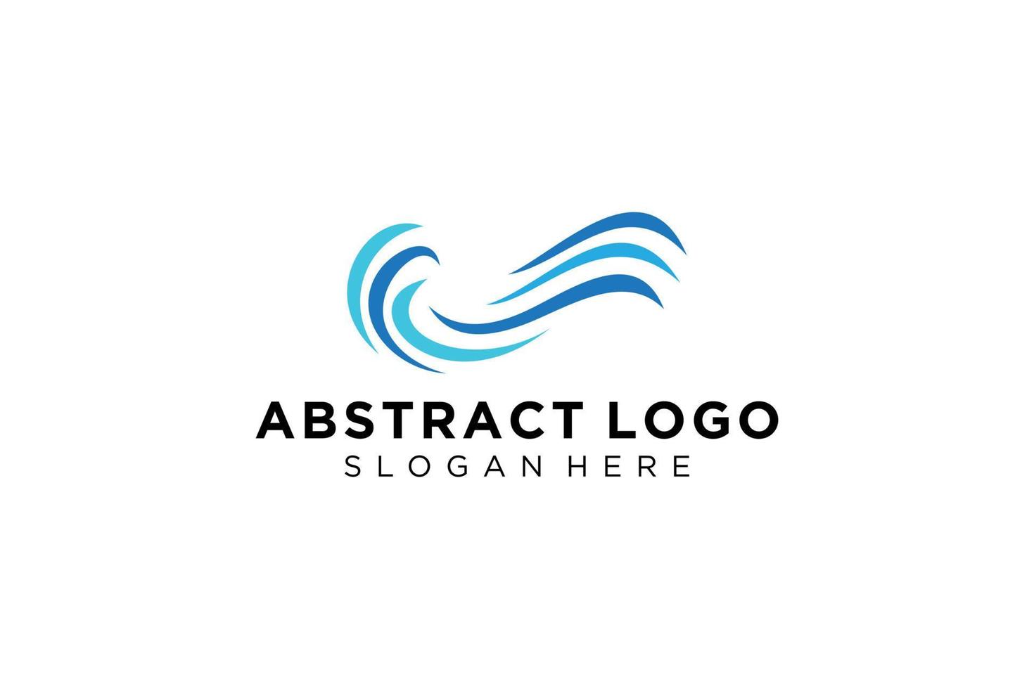 Abstract water wave splash logo symbol and icon design. vector