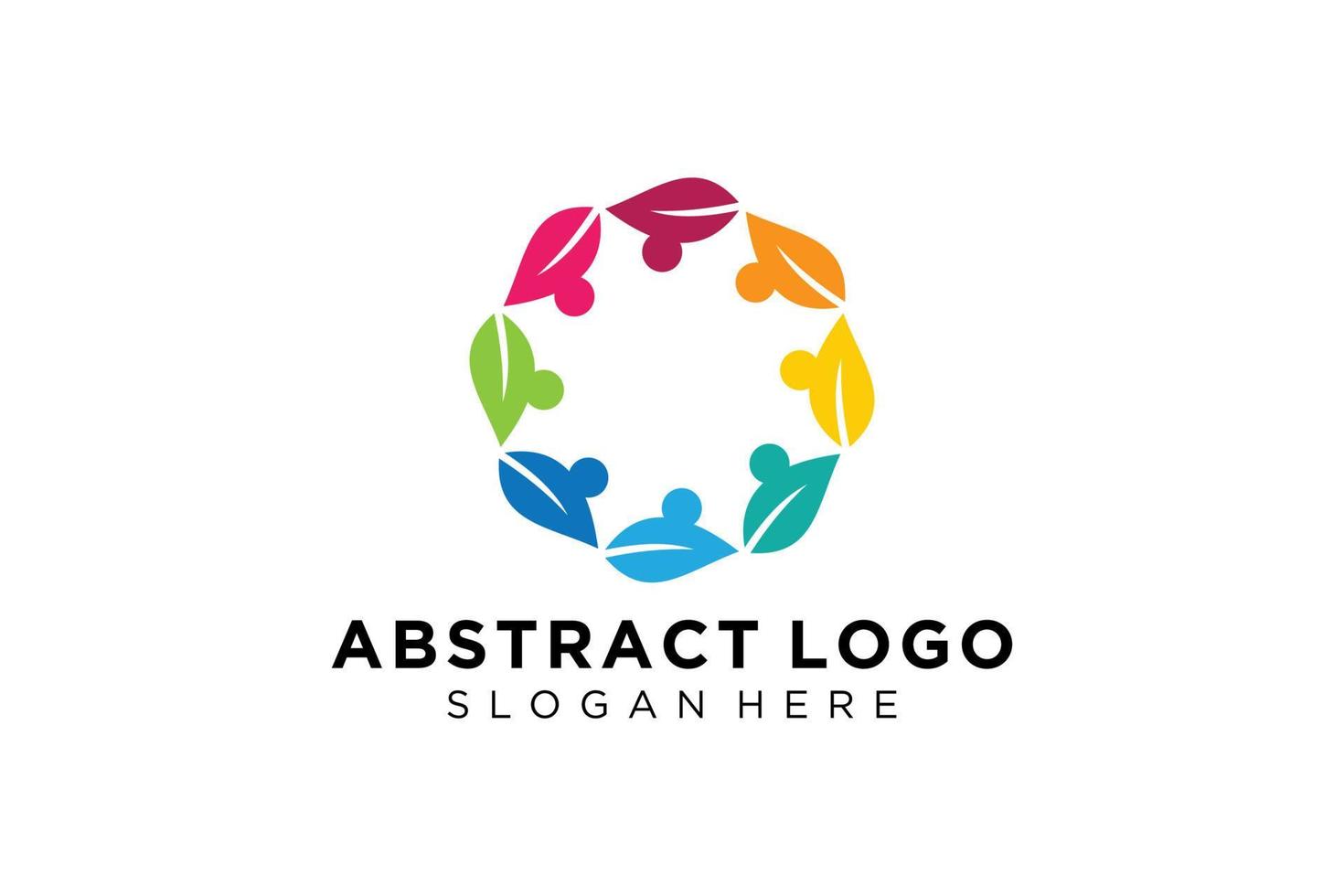 Vector abstract people and family logo collection,people icons, health logo template, care symbol.