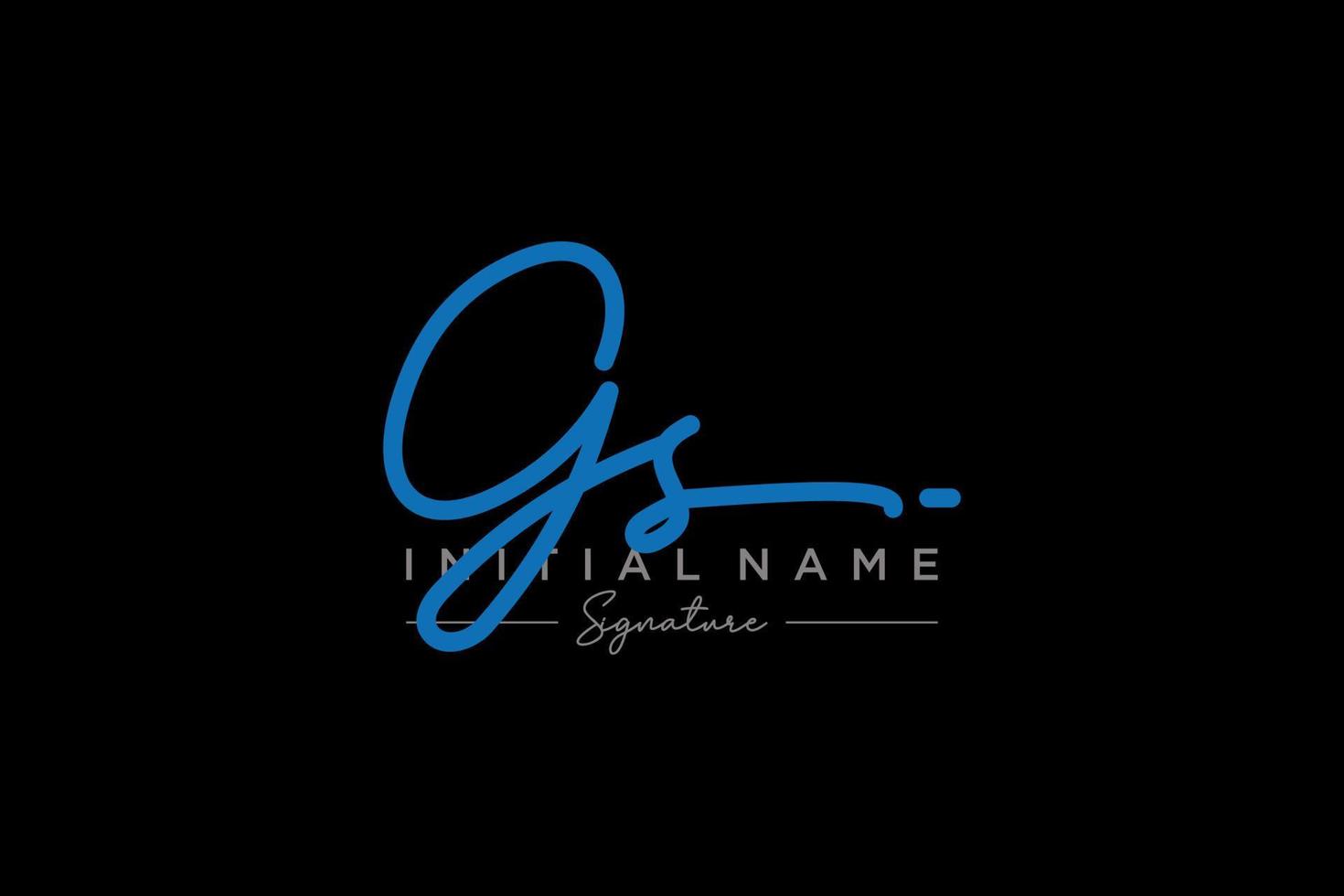 Initial GS signature logo template vector. Hand drawn Calligraphy lettering Vector illustration.