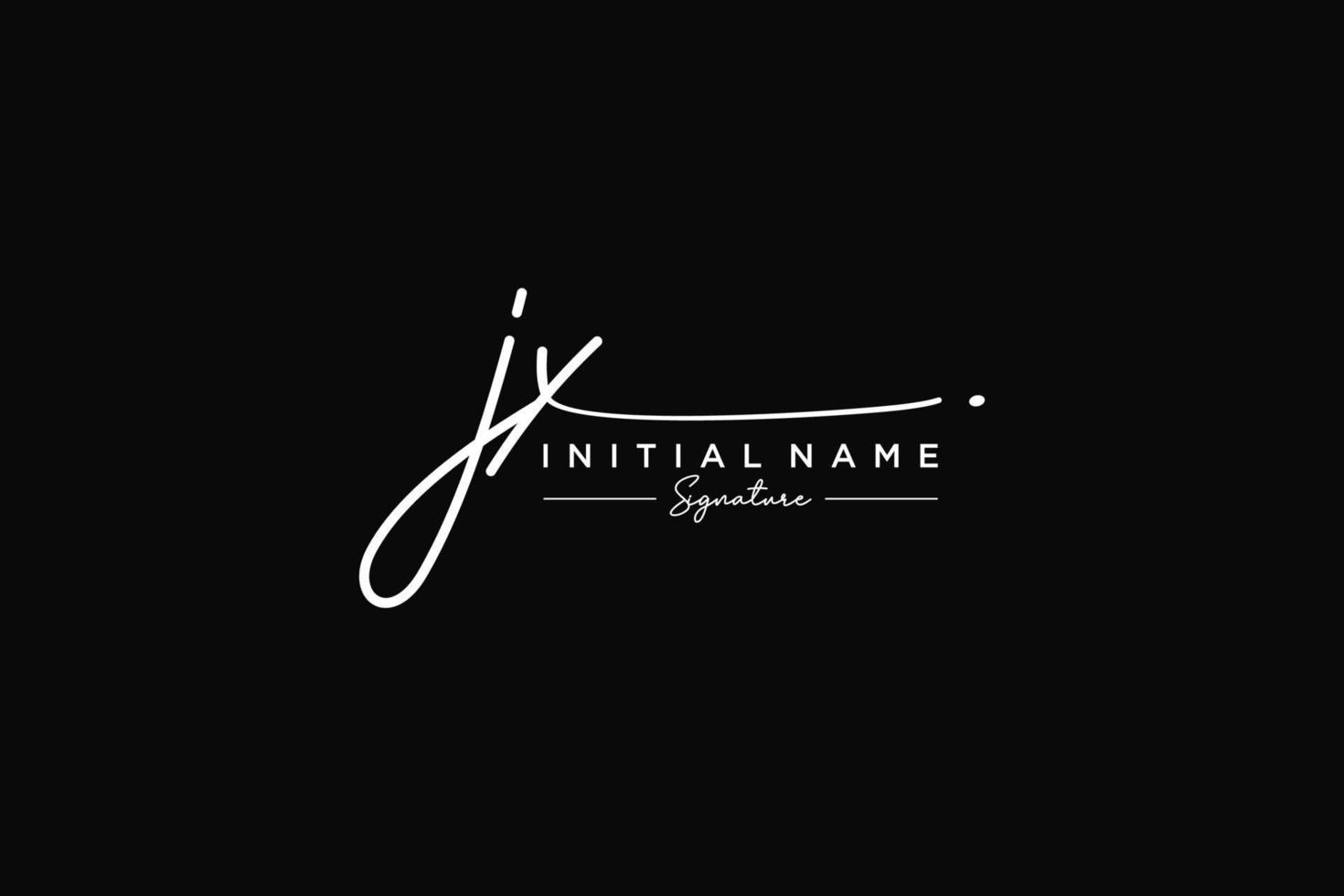 Initial JX signature logo template vector. Hand drawn Calligraphy lettering Vector illustration.