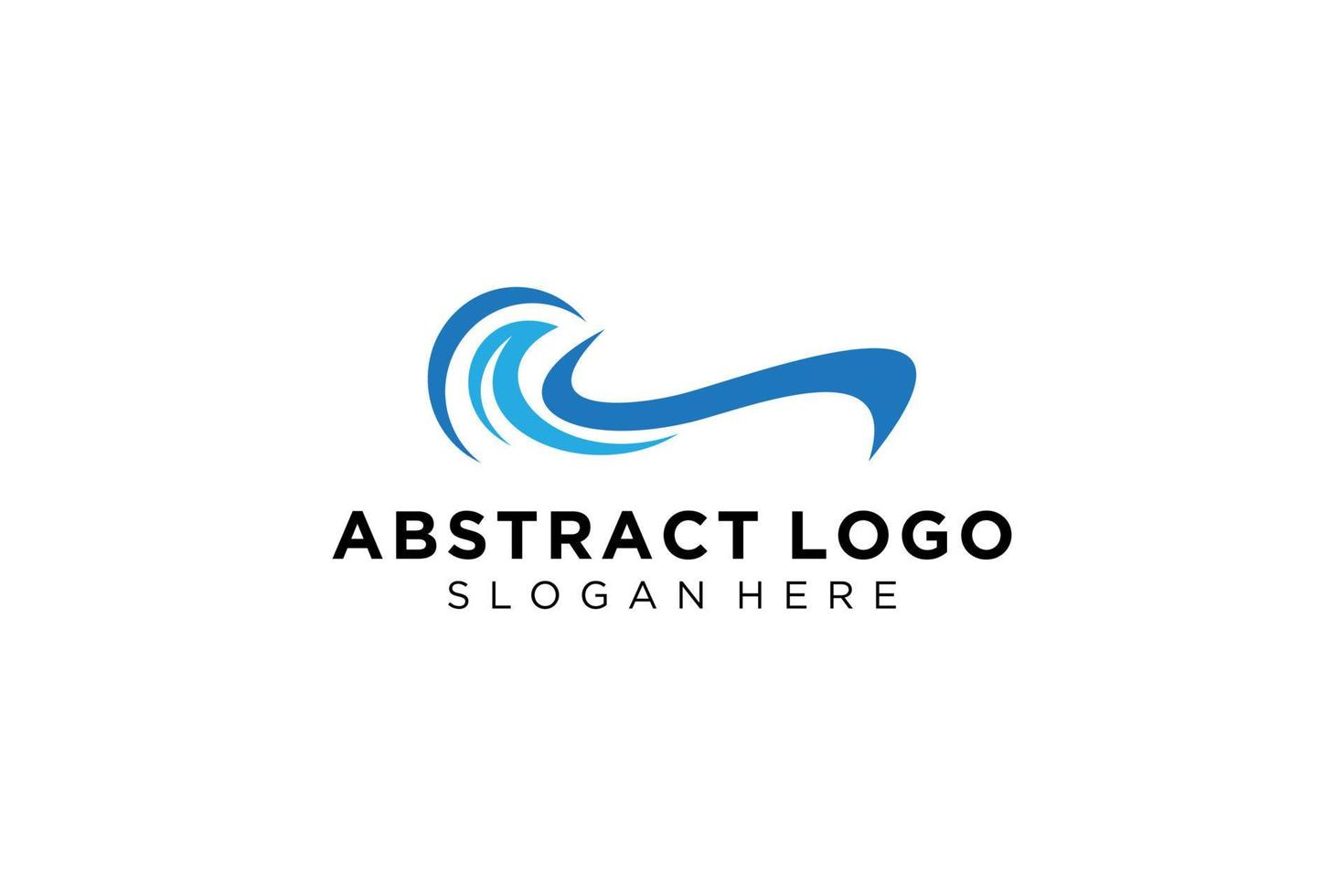Abstract water wave splash logo symbol and icon design. vector