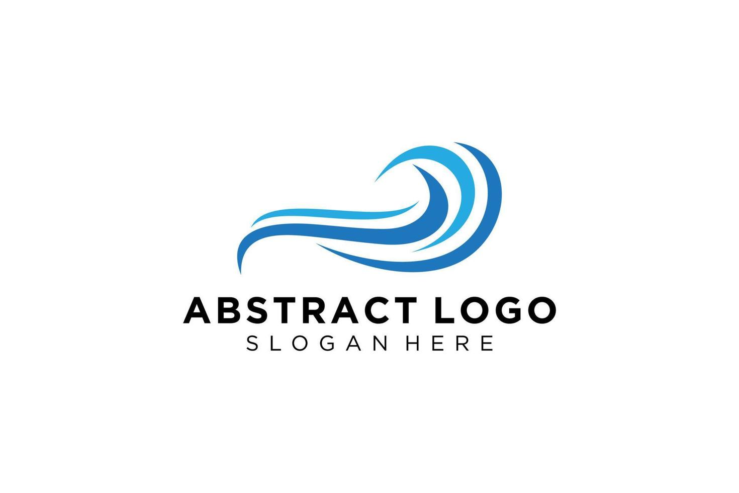 Abstract water wave splash logo symbol and icon design. vector