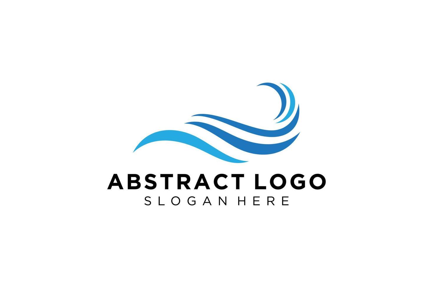 diseño de icono y símbolo de logotipo de salpicadura de onda de agua abstracta. vector