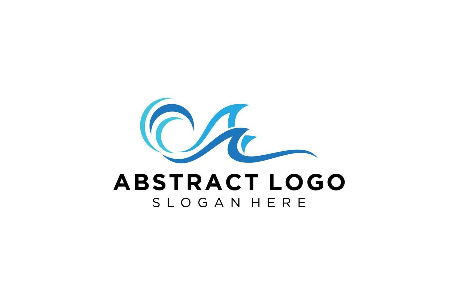 Abstract water wave splash logo symbol and icon design. vector