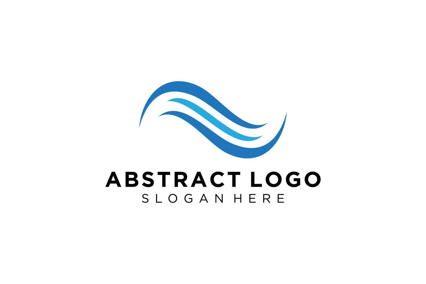 Abstract water wave splash logo symbol and icon design. vector