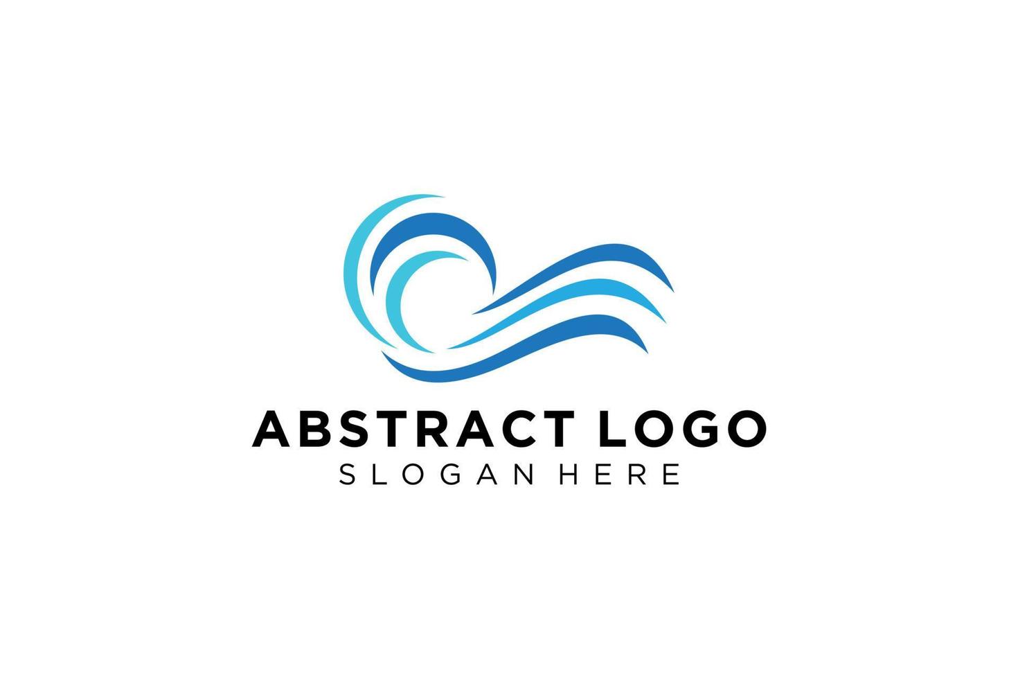 Abstract water wave splash logo symbol and icon design. vector