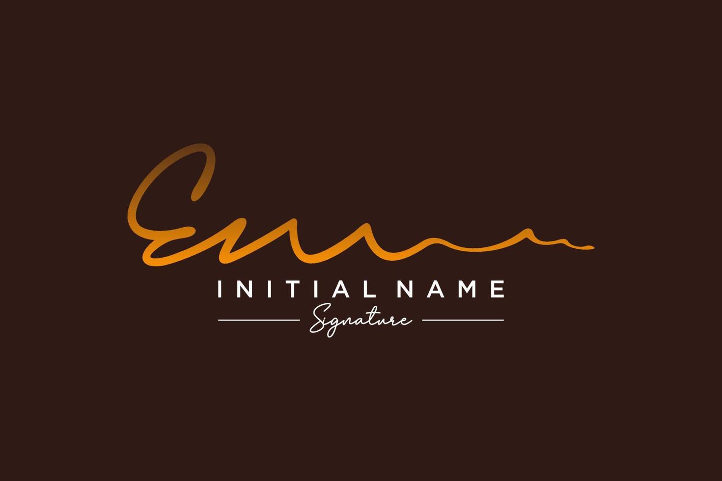 Initial EM signature logo template vector. Hand drawn Calligraphy lettering Vector illustration.