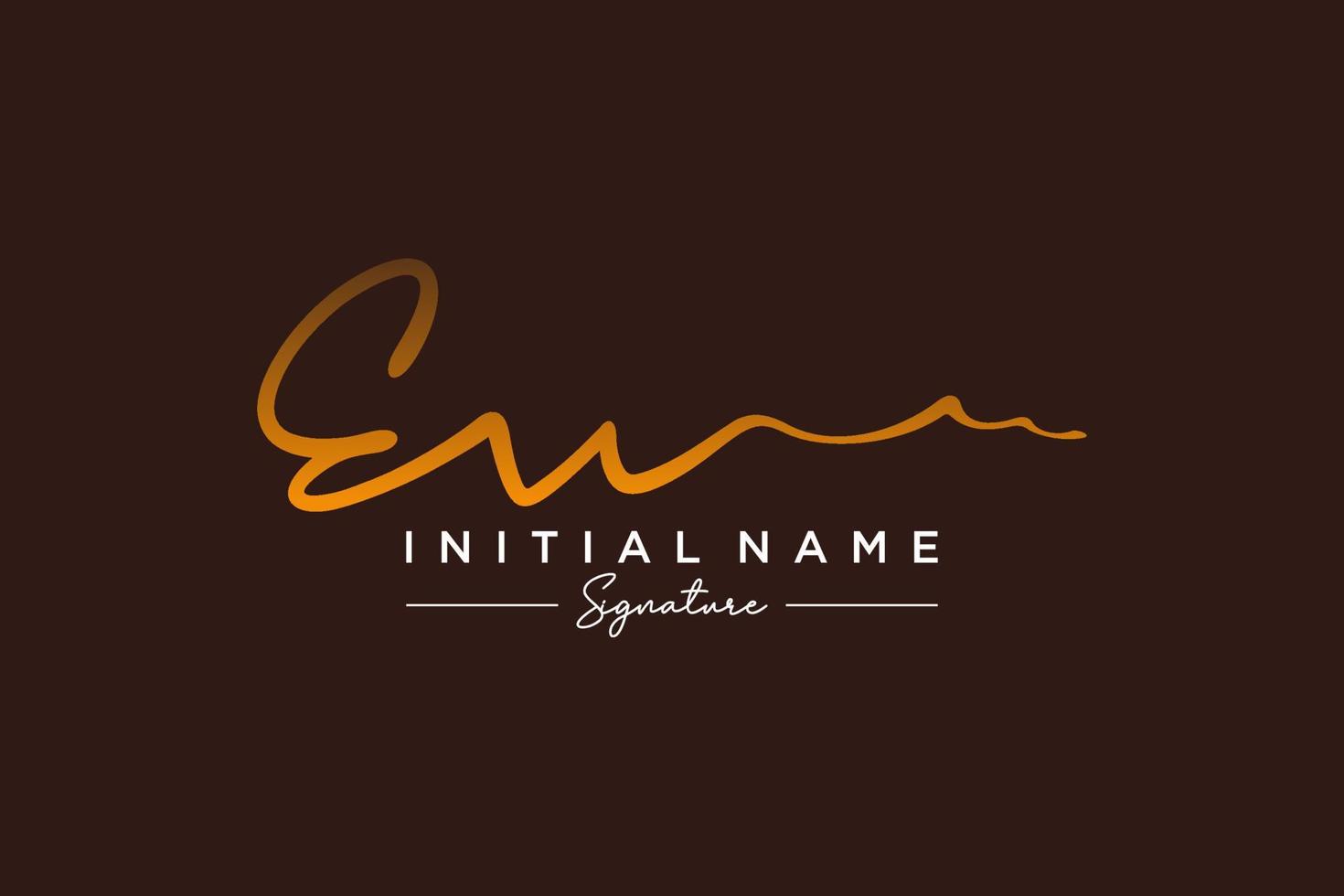 Initial EW signature logo template vector. Hand drawn Calligraphy lettering Vector illustration.