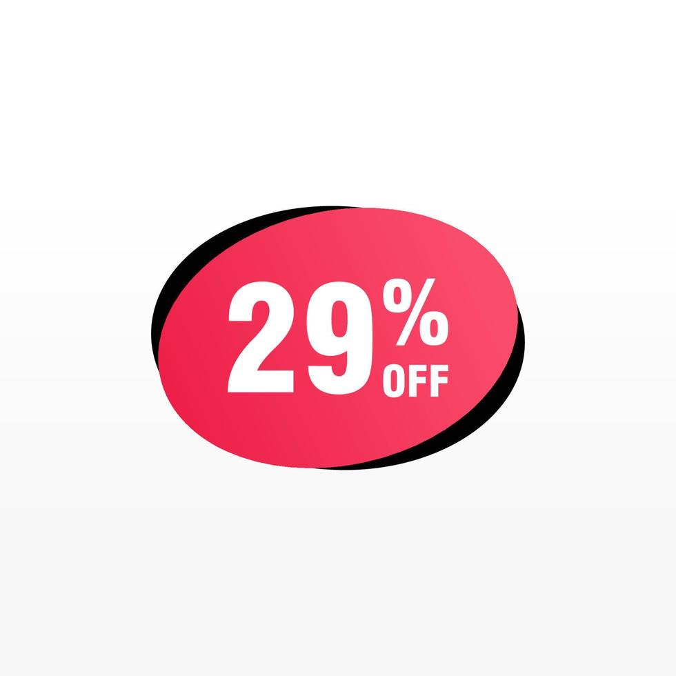 29 discount, Sales Vector badges for Labels, , Stickers, Banners, Tags, Web Stickers, New offer. Discount origami sign banner.