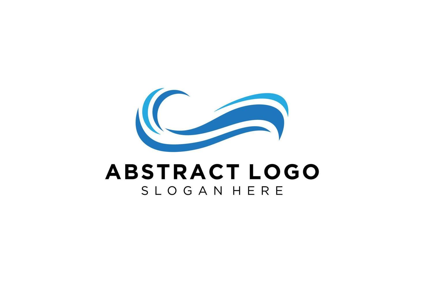 Abstract water wave splash logo symbol and icon design. vector