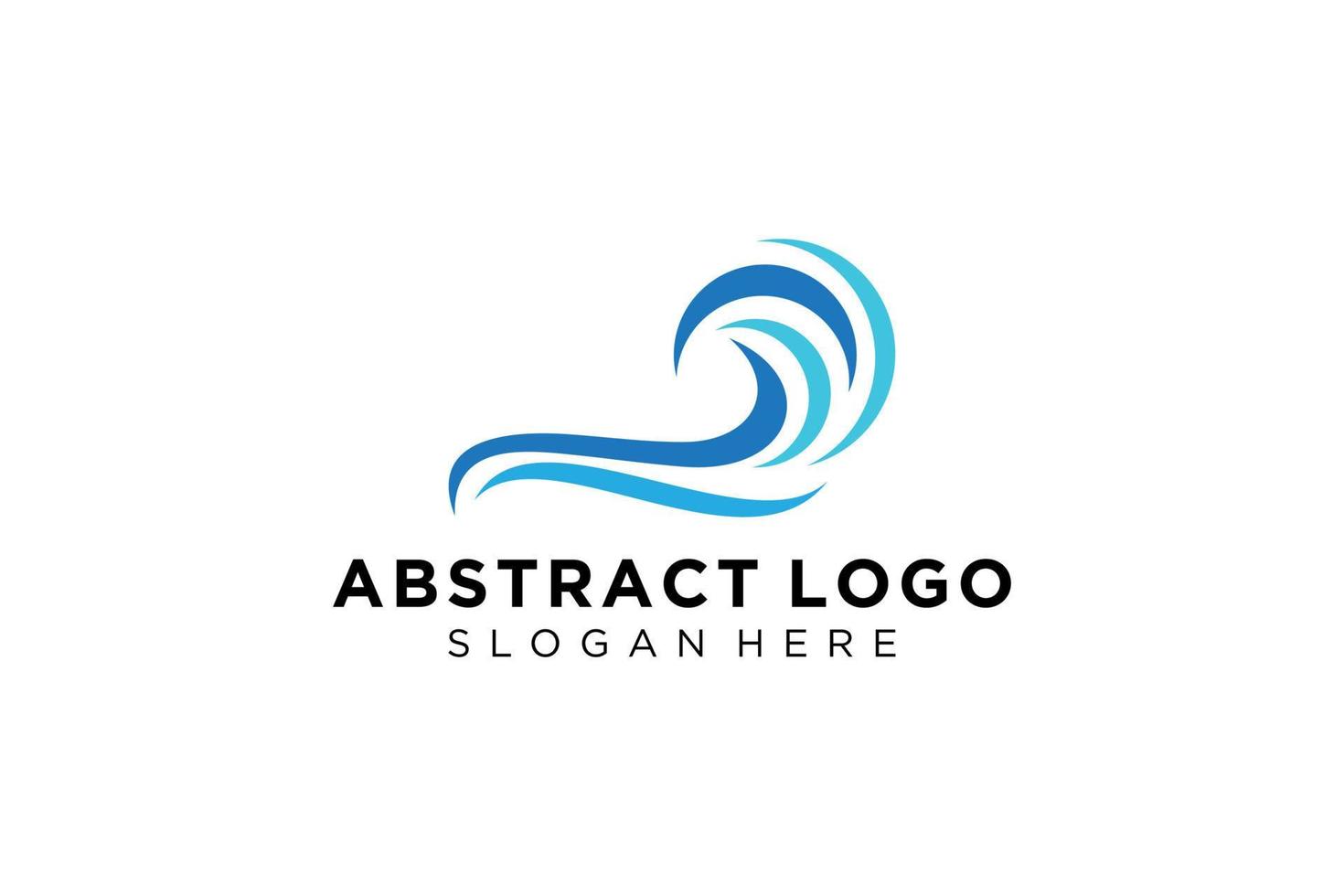 Abstract water wave splash logo symbol and icon design. vector