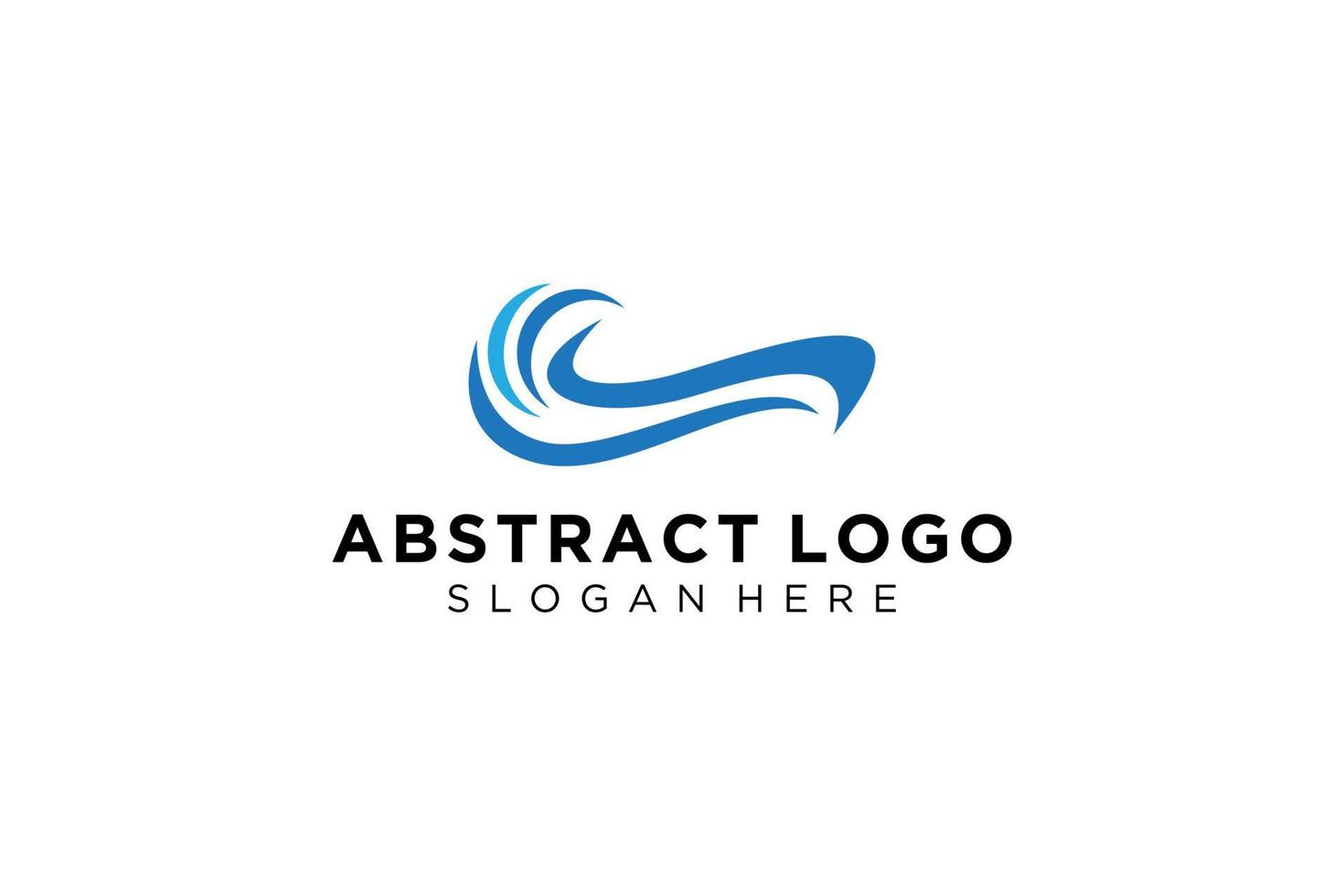 Abstract water wave splash logo symbol and icon design. vector