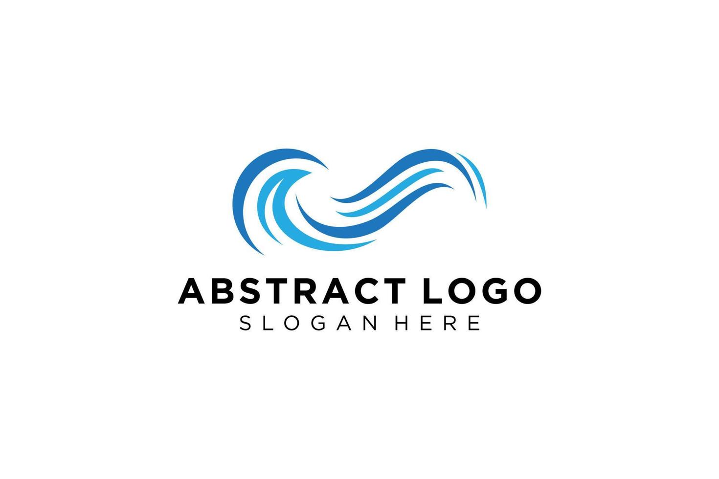 Abstract water wave splash logo symbol and icon design. vector