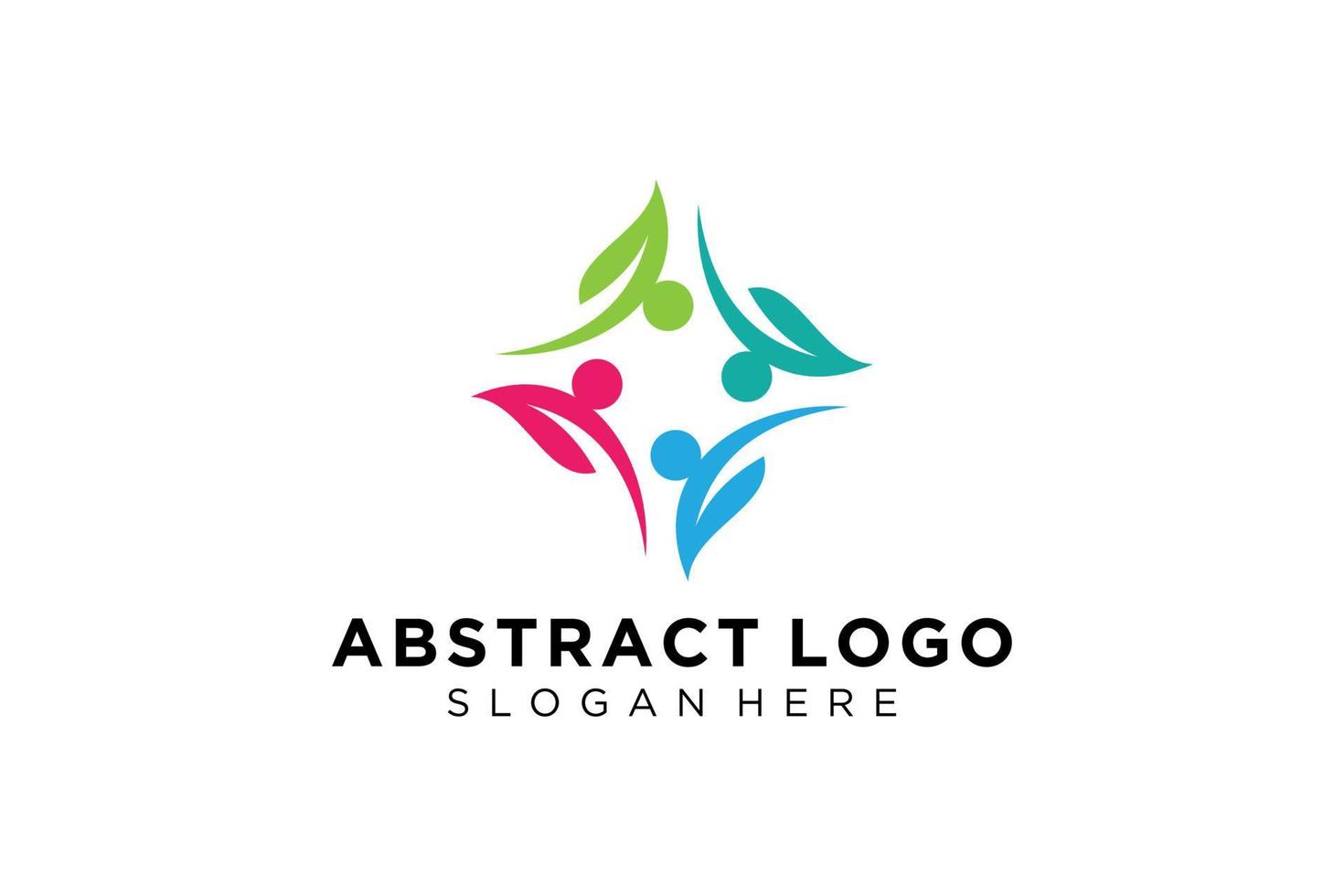 Vector abstract people and family logo collection,people icons, health logo template, care symbol.