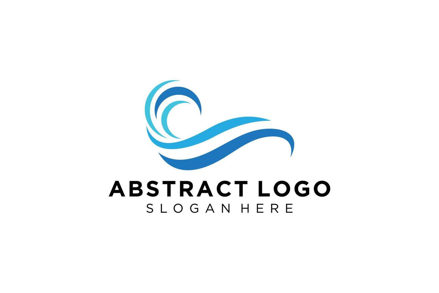 Abstract water wave splash logo symbol and icon design. vector