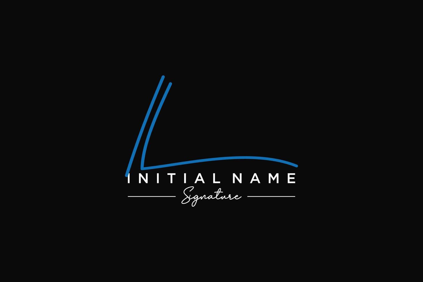 Initial IL signature logo template vector. Hand drawn Calligraphy lettering Vector illustration.