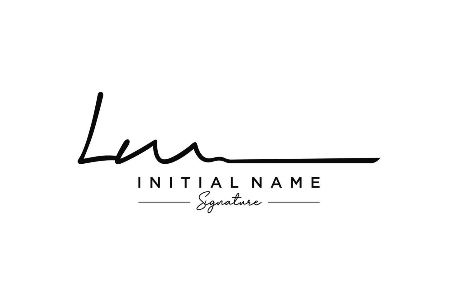 Initial LM signature logo template vector. Hand drawn Calligraphy lettering Vector illustration.