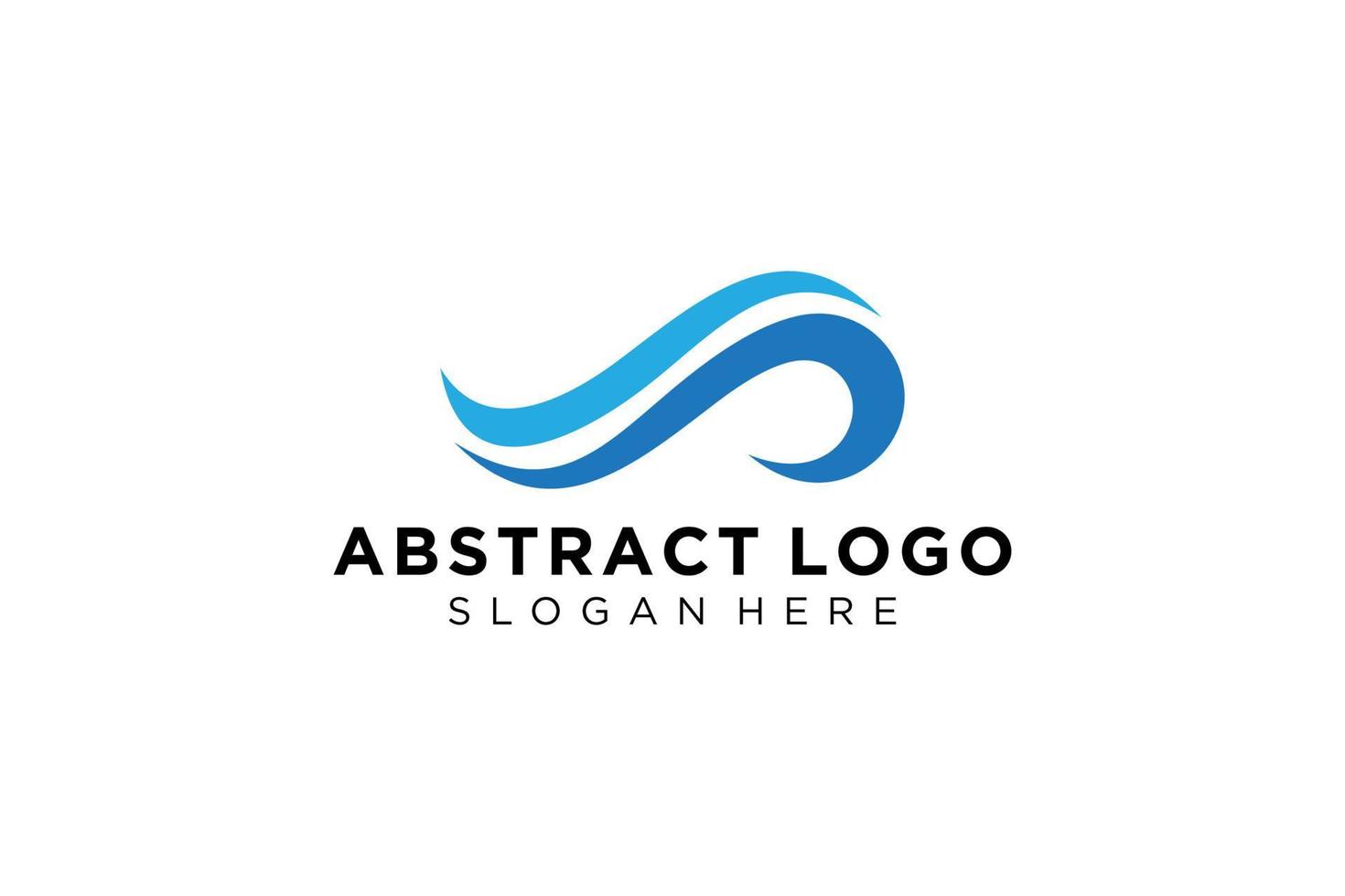 diseño de icono y símbolo de logotipo de salpicadura de onda de agua abstracta. vector