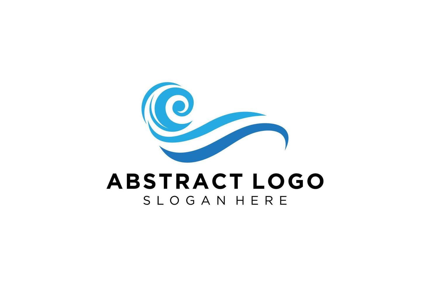 Abstract water wave splash logo symbol and icon design. vector