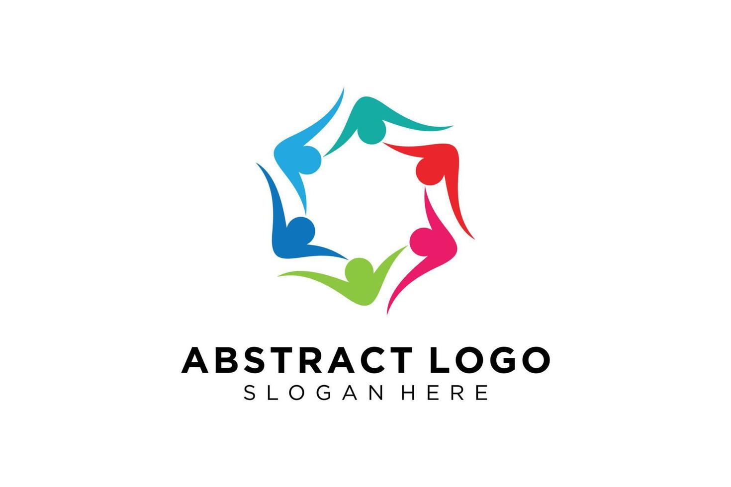 Vector abstract people and family logo collection,people icons, health logo template, care symbol.