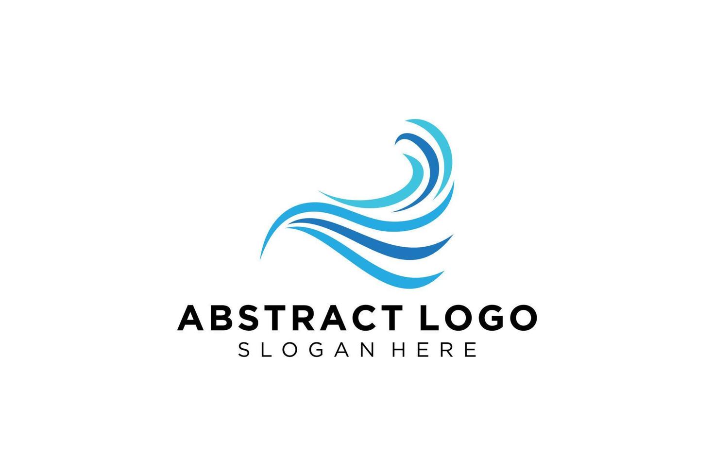 Abstract water wave splash logo symbol and icon design. vector