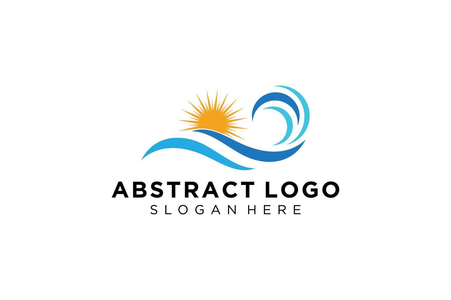 Abstract water wave splash logo symbol and icon design. vector