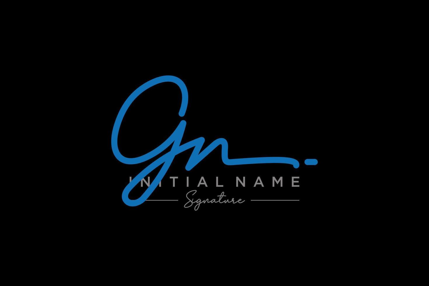 Initial GN signature logo template vector. Hand drawn Calligraphy lettering Vector illustration.