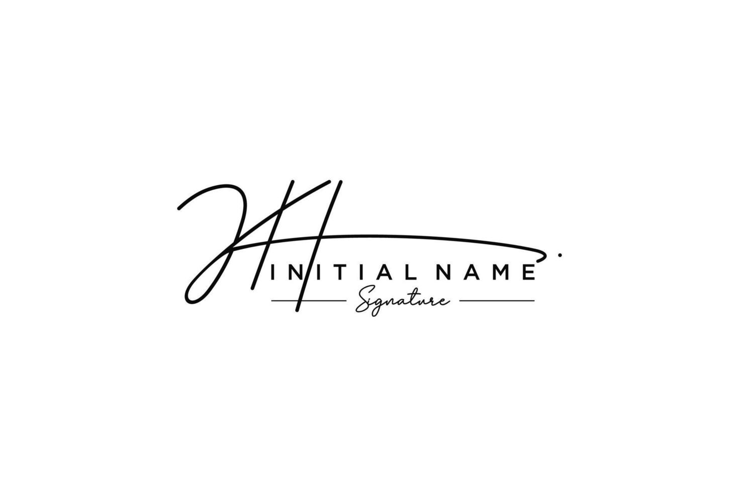 Initial KH signature logo template vector. Hand drawn Calligraphy lettering Vector illustration.