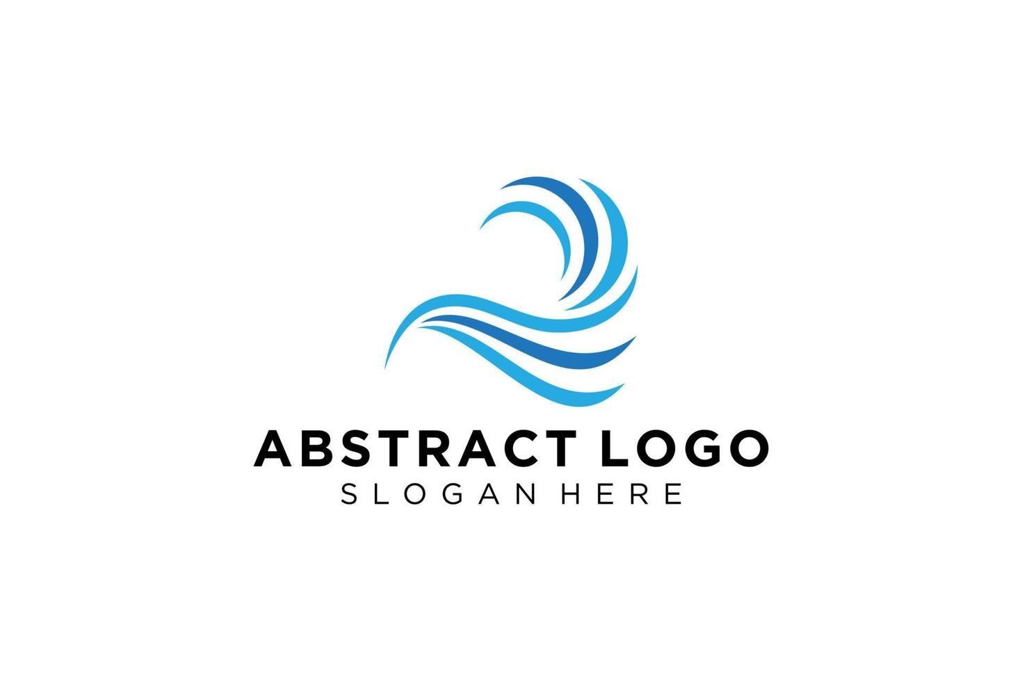 Abstract water wave splash logo symbol and icon design. vector