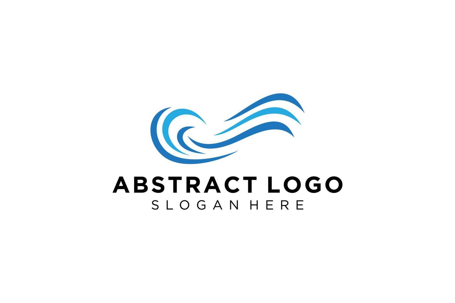 Abstract water wave splash logo symbol and icon design. vector