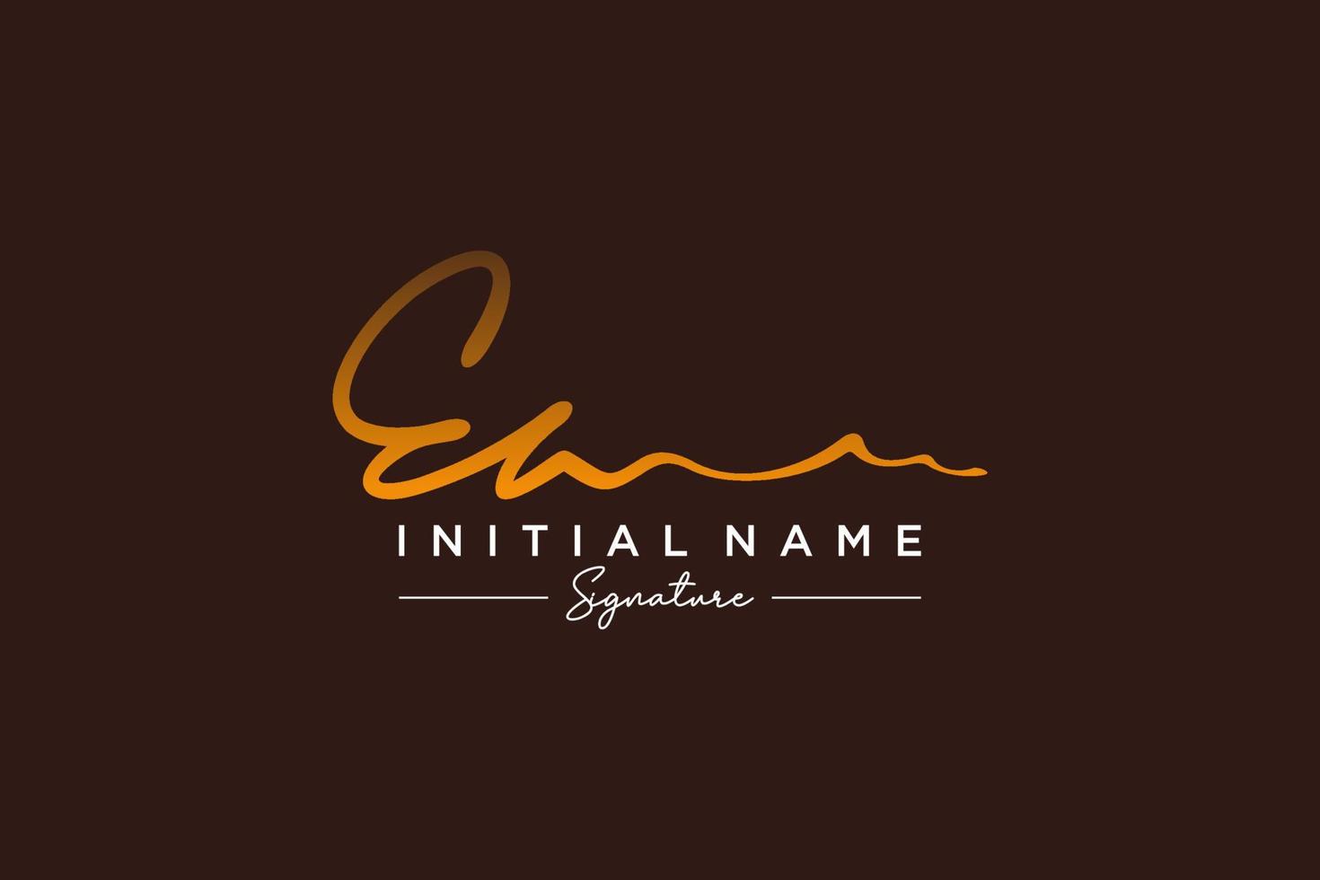 Initial EA signature logo template vector. Hand drawn Calligraphy lettering Vector illustration.