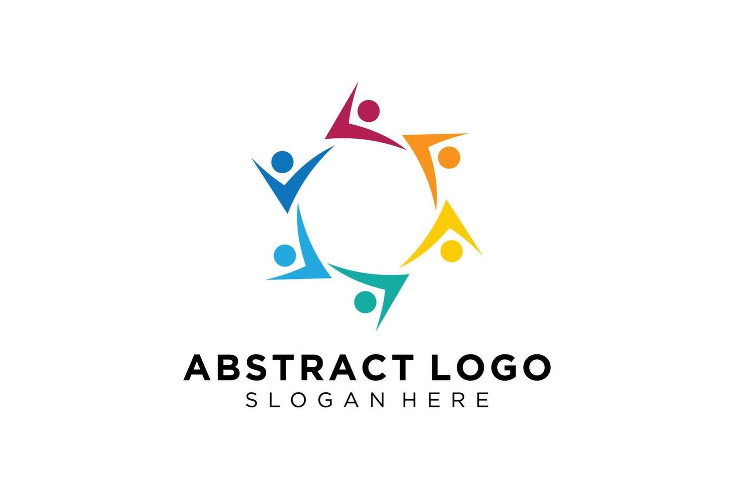 Vector abstract people and family logo collection,people icons, health logo template, care symbol.