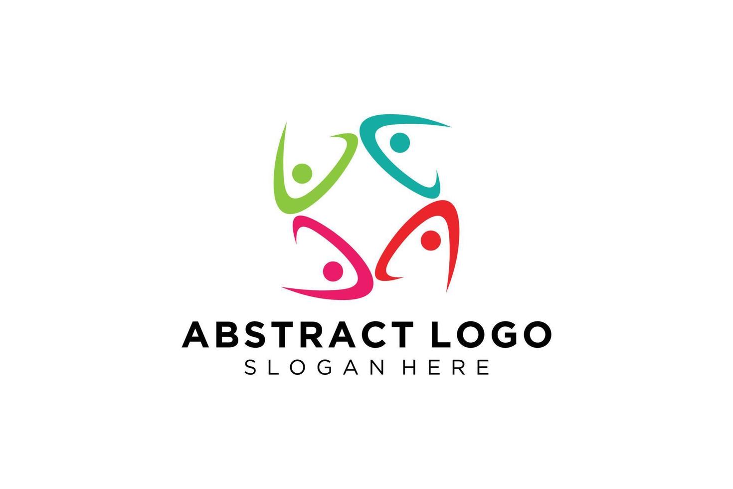 colección de logotipos de personas y familias abstractas vectoriales, iconos de personas, plantilla de logotipo de salud, símbolo de cuidado. vector