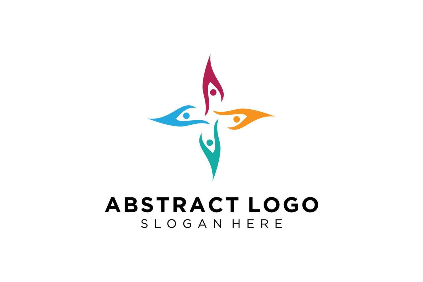 Vector abstract people and family logo collection,people icons, health logo template, care symbol.