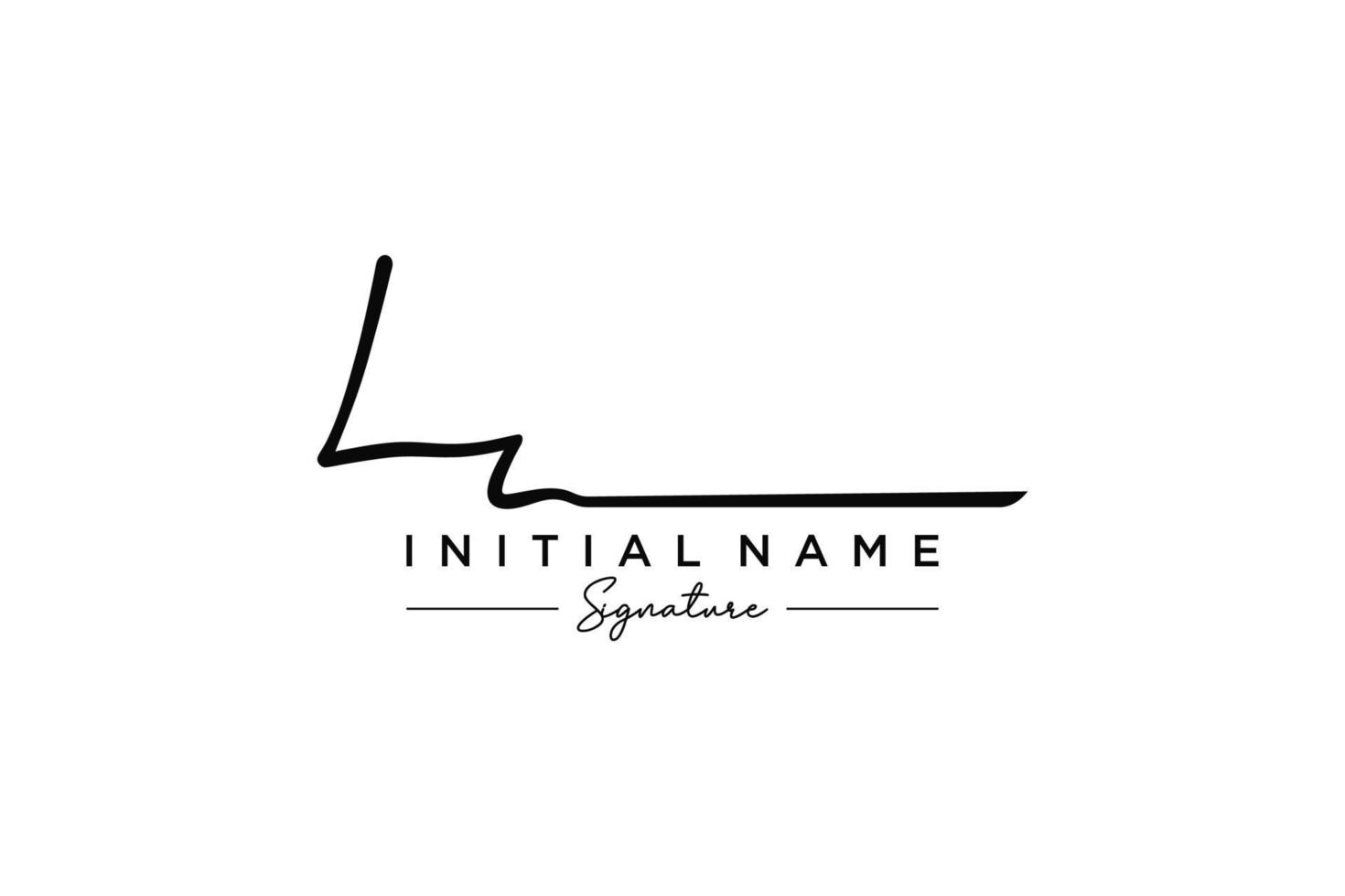 Initial LR signature logo template vector. Hand drawn Calligraphy lettering Vector illustration.