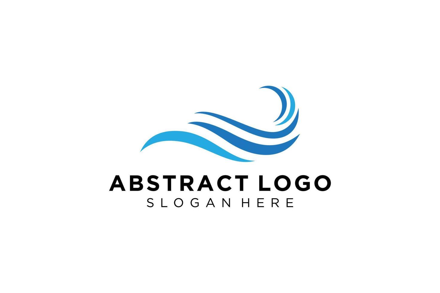 diseño de icono y símbolo de logotipo de salpicadura de onda de agua abstracta. vector