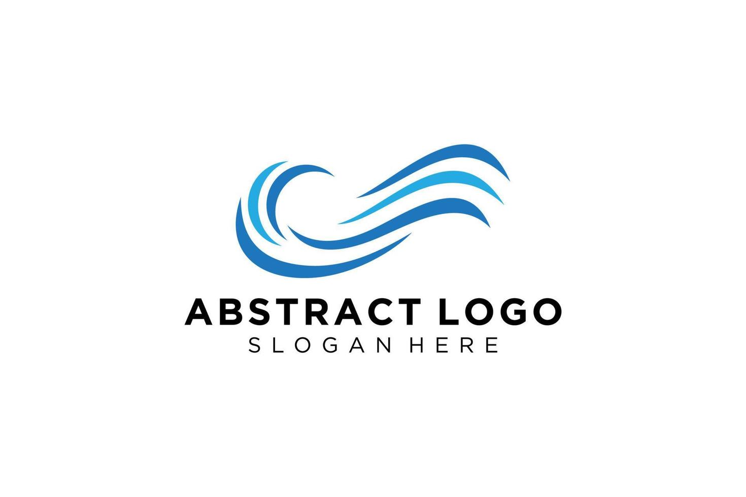 Abstract water wave splash logo symbol and icon design. vector