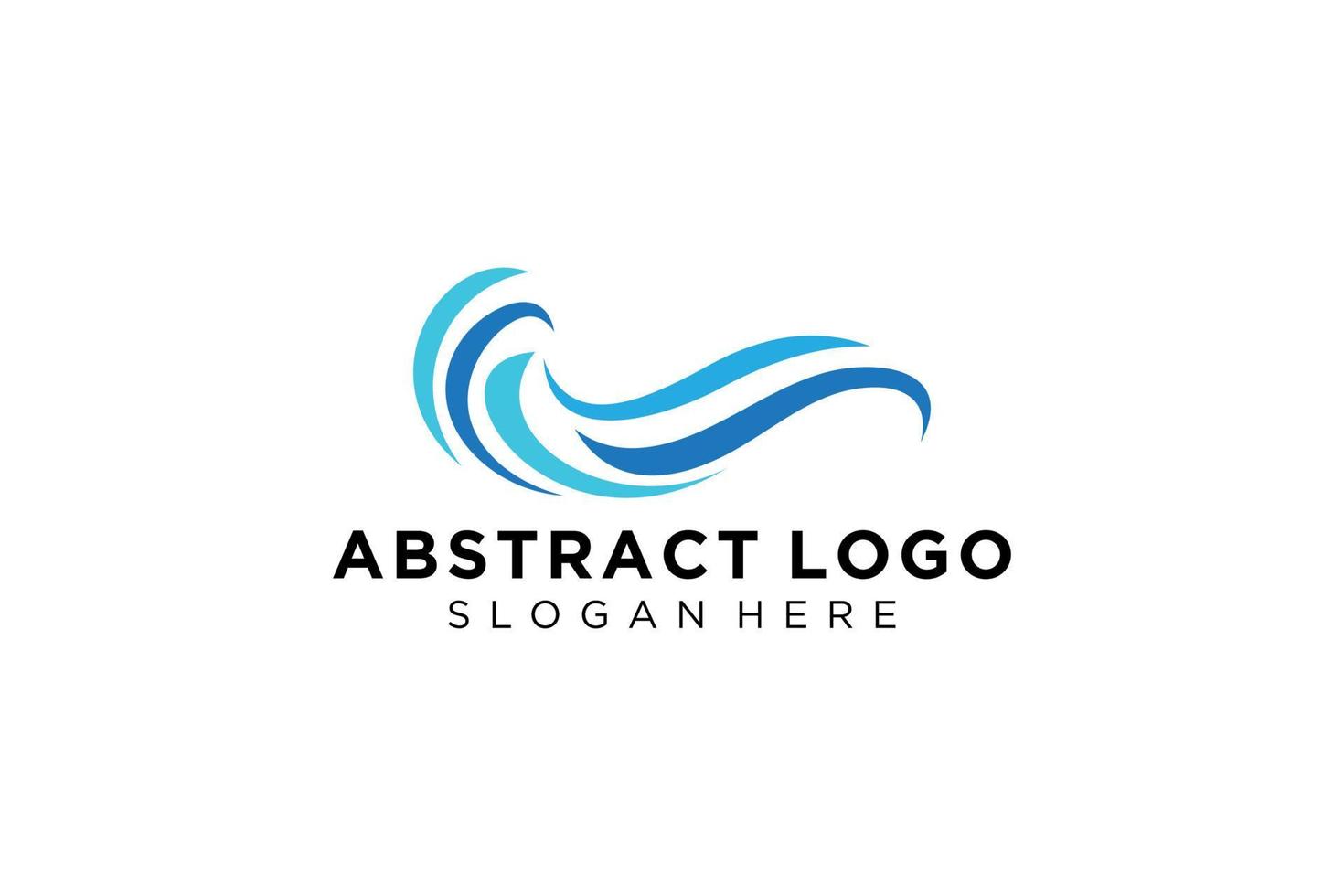 Abstract water wave splash logo symbol and icon design. vector