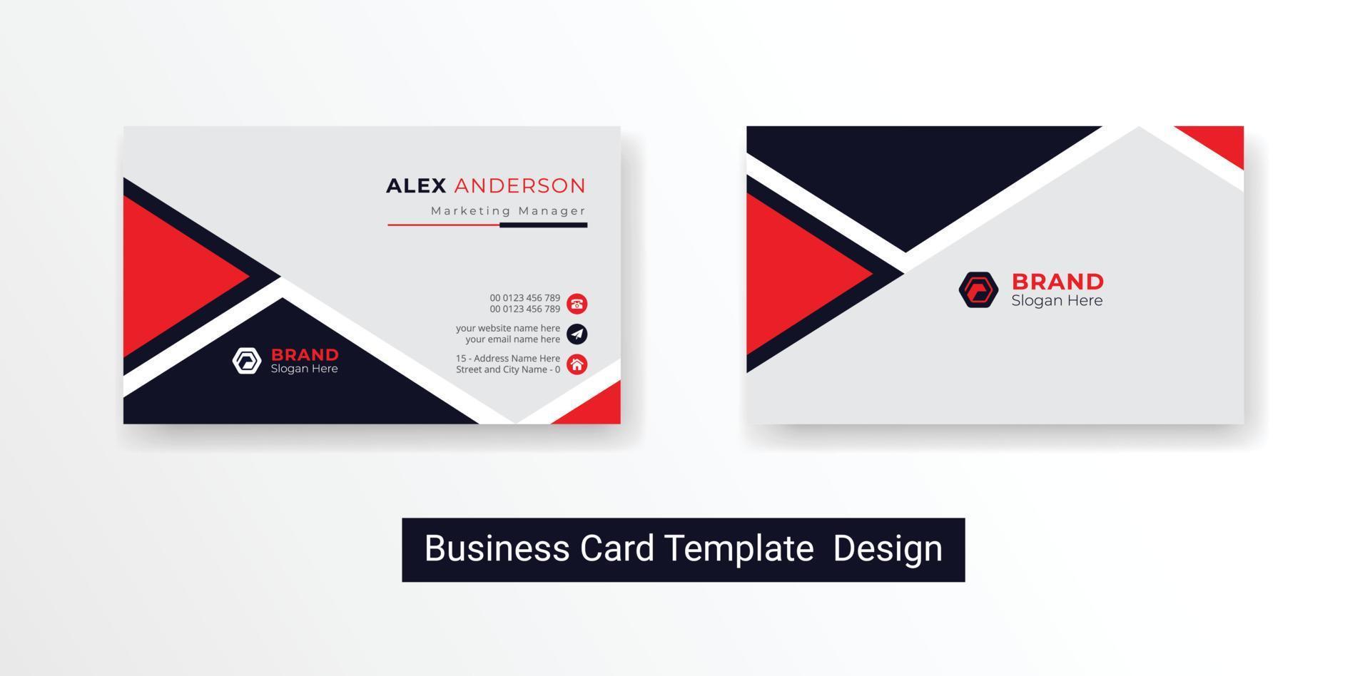 Modern professional business card company logo abstract background visiting card for corporate identity vector