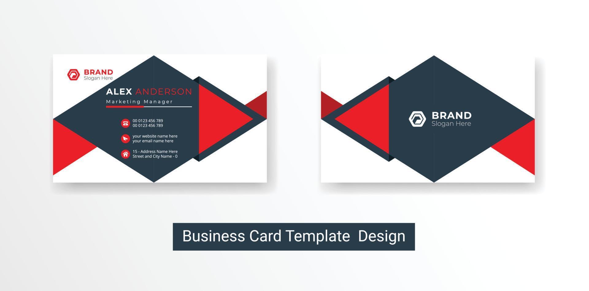 plantilla de tarjeta de visita creativa y limpia moderna logotipo de empresa e identidad de visita corporativa vector