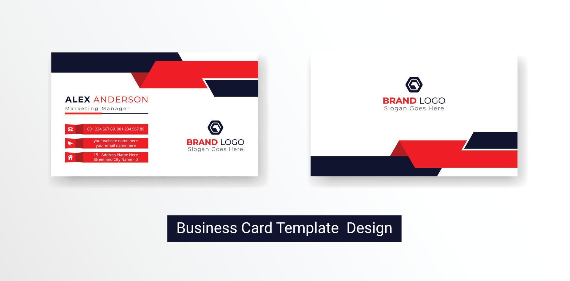 tarjeta de visita de fondo abstracto de logotipo de empresa de tarjeta de visita profesional moderna para identidad corporativa vector