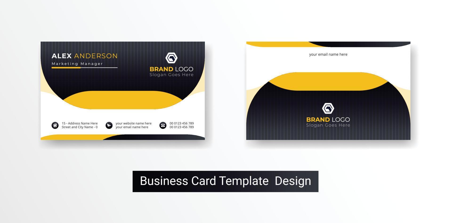 tarjeta de visita de fondo abstracto de logotipo de empresa de tarjeta de visita profesional moderna para identidad corporativa vector