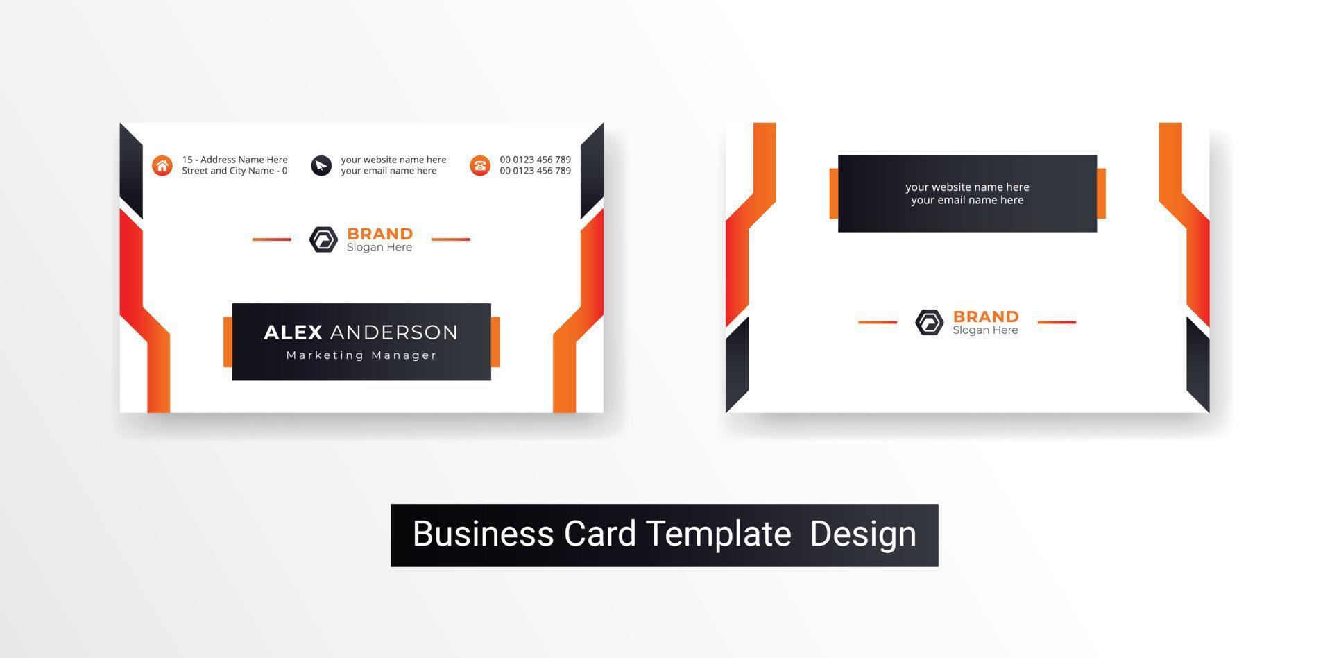 company business card in abstract background visiting card for corporate identity vector