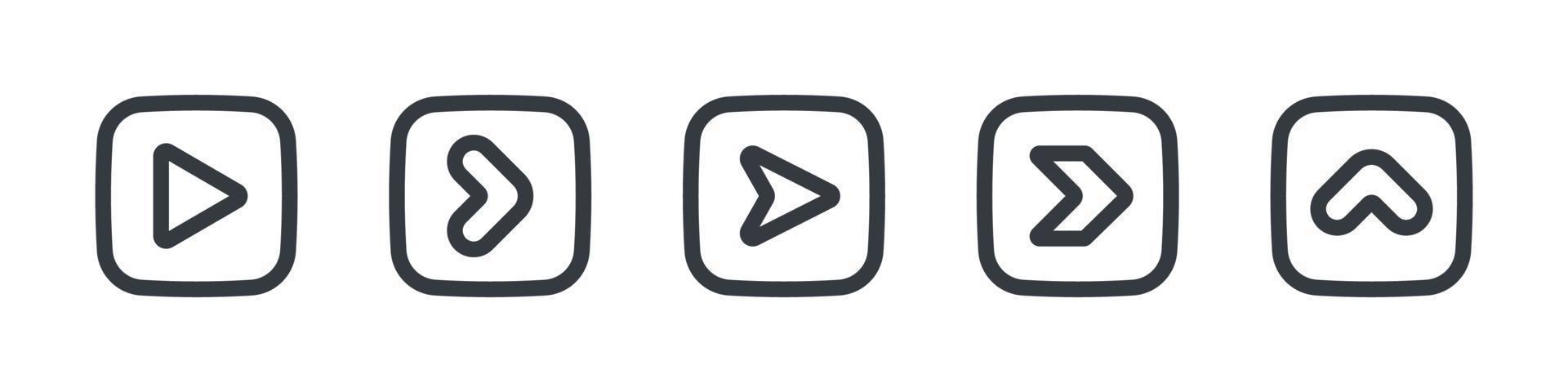 Vector arrows. Arrows concept. Collection different arrows. Arrows squared. Vector illustration